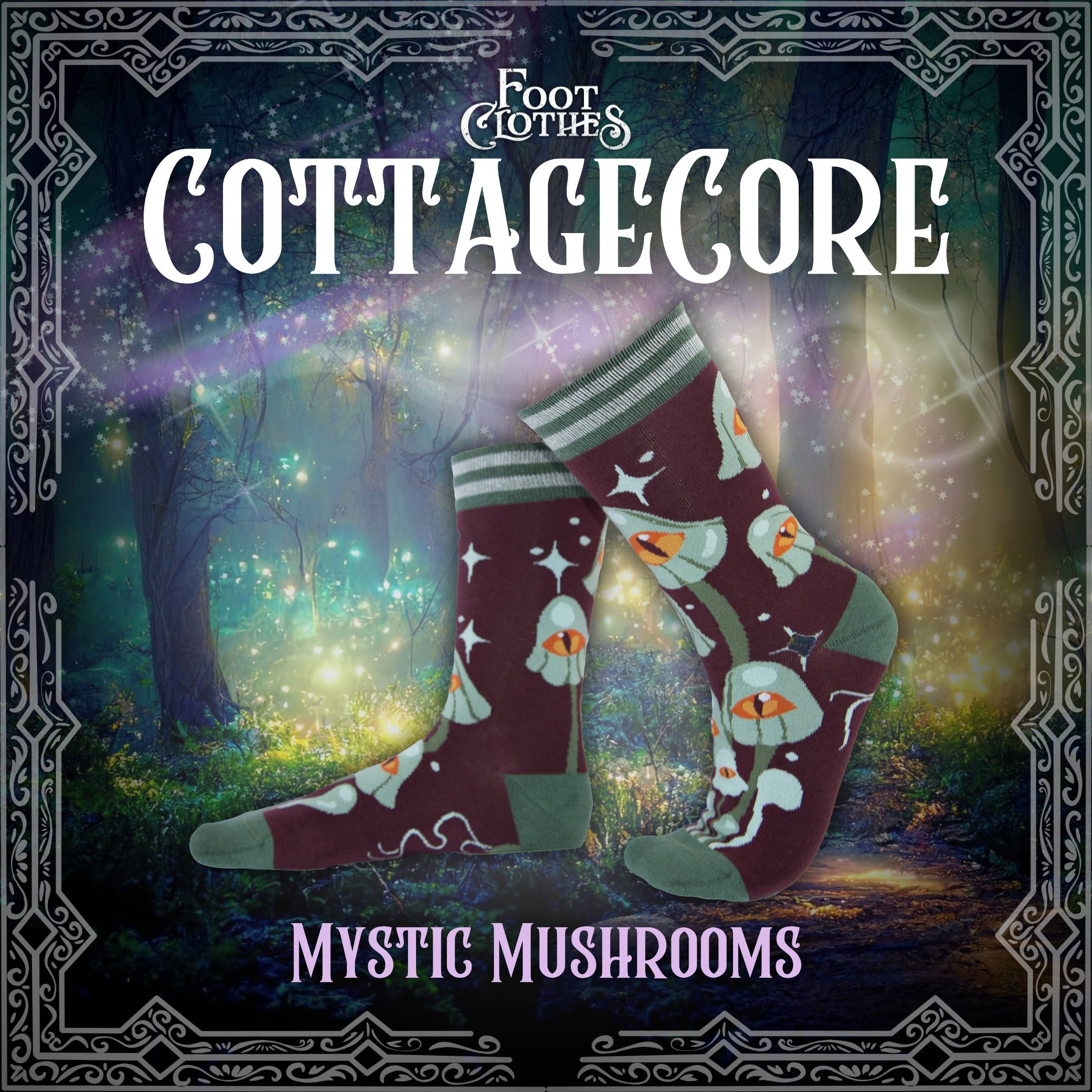 Mystic Mushrooms Crew Socks