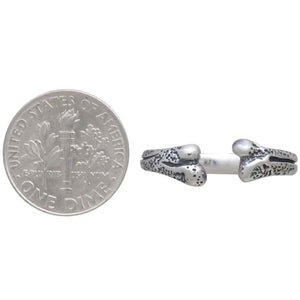 Sterling Silver Adjustable Bone Ring