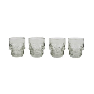 Set of 4 Skull Shot Glasses Set