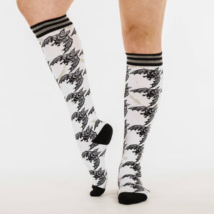 Batstooth Knee High Socks