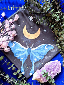 Moon Butterfly Scarf - Recycled Chiffon Scarf -  Altar Mat
