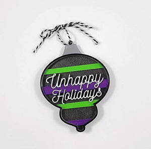 Unhappy Holidays 3D Printed Spooky Christmas Ornament